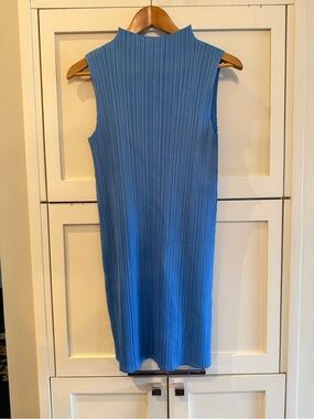 Issey Miyake Pleats Please Sky Blue Pleated Top